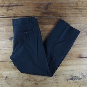 THEORY BLACK COTTON STRETCH OFFICE BUSINESS WORK PANTS SIZE 4